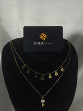 Stylish Lock & key design Double chain necklace for girls